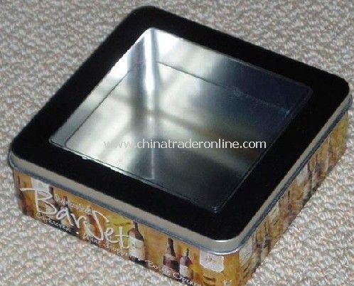 Window Tin Box With PVC