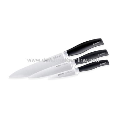 Classic Black Chef 3-Piece Knife Set from China