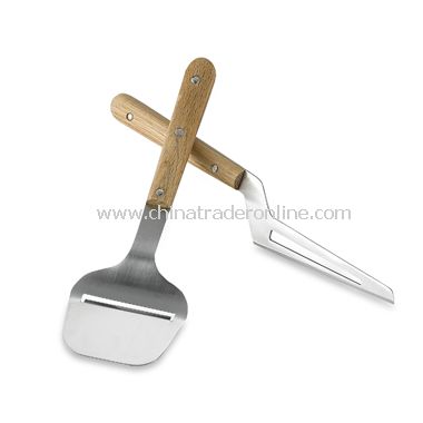 Oak Cheese Slicer and Knife from China