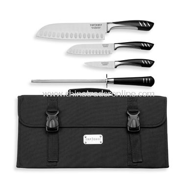 Top Chef 5-Piece Knife Set and Carrying Case from China