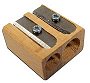 Double Wooden Pencil Sharpener from China