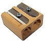 Double Wooden Pencil Sharpener