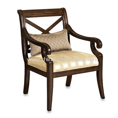 Accent Chair with X-Back and Coordinating Pillow from China