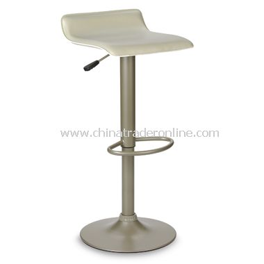 Airlift Adjustable Beige Faux Leather Stool