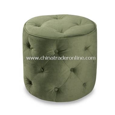 Avenue Six Curves Round Ottoman - Spring