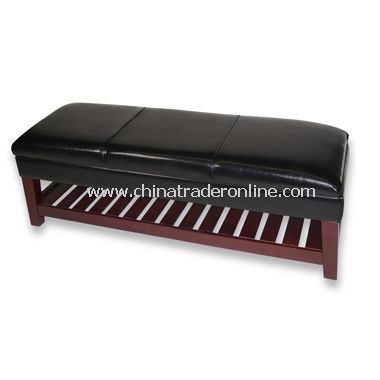 Faux Leather Storage Bench from China