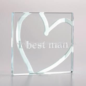 Miniature Glass Token Best Man from China