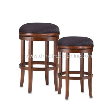 Oak View Cherry Finish Backless Stools