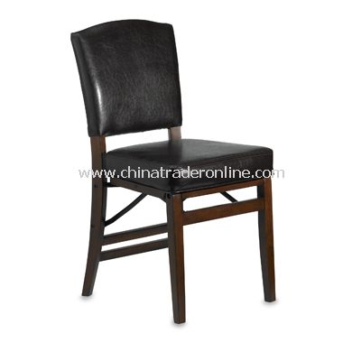 Parsons Faux Leather Folding Chair