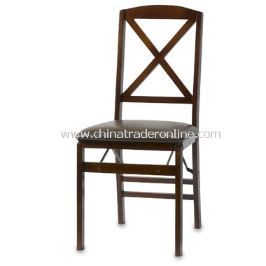 Walnut Folding X-Back Chair from China