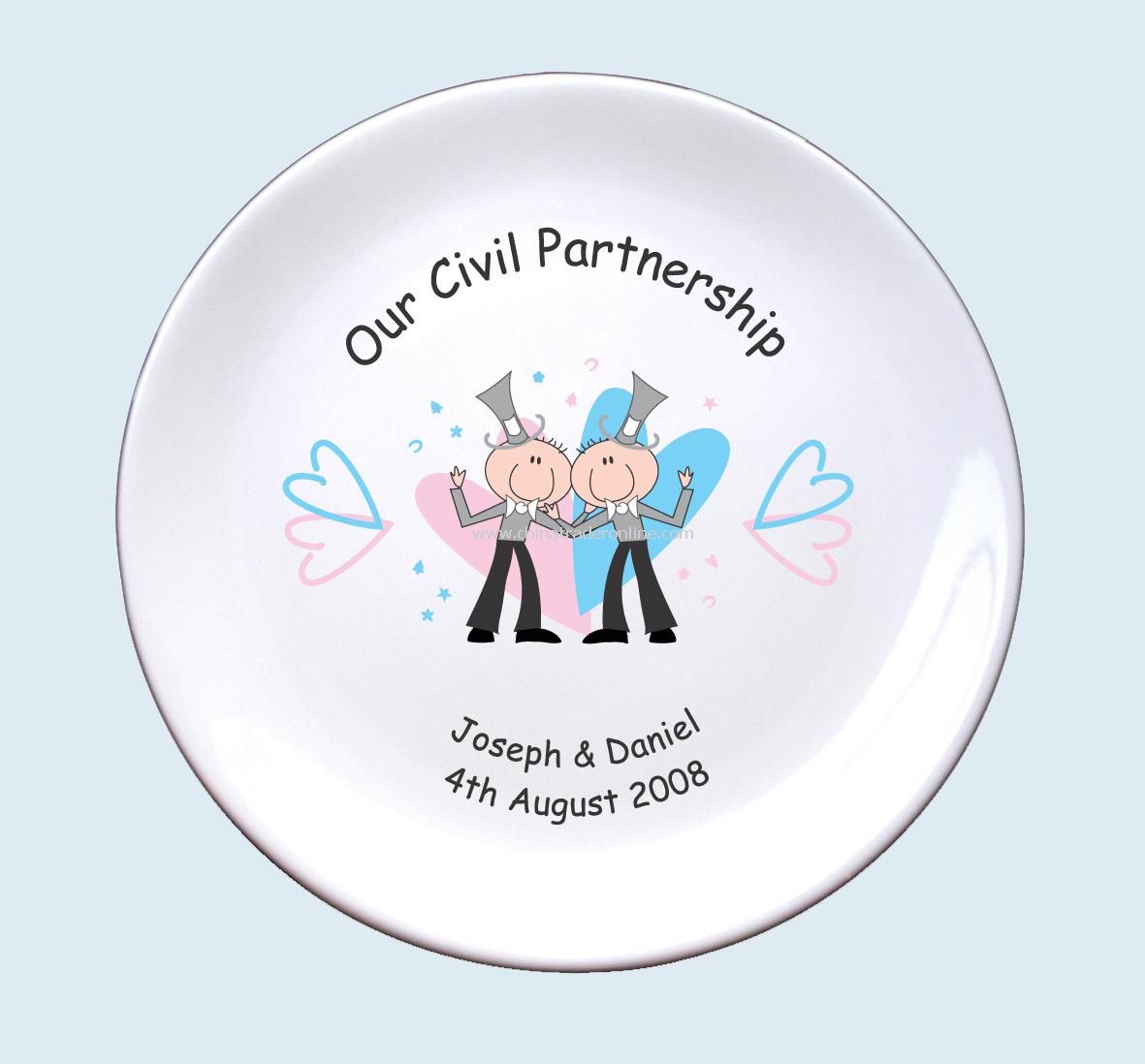 Civil Partnership Plate Mr & Mr from China