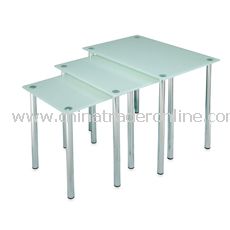 Glass Nesting Tables (Set of 3)