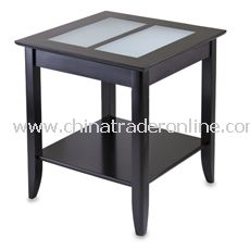Loren End Table with Frosted Glass Tiles
