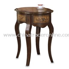 Masterpiece Oval Scalloped End Table from China