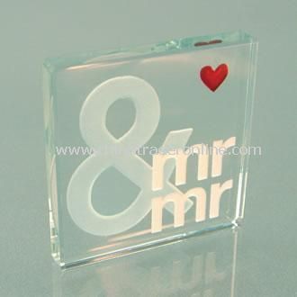 Mr & Mr Miniature Glass Keepsake Token from China