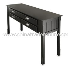 Riley Black Console Table with Drawer