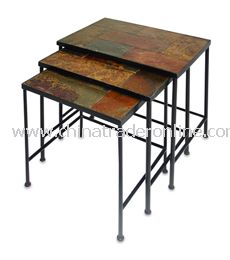 Slate Nesting Tables (Set of 3) from China