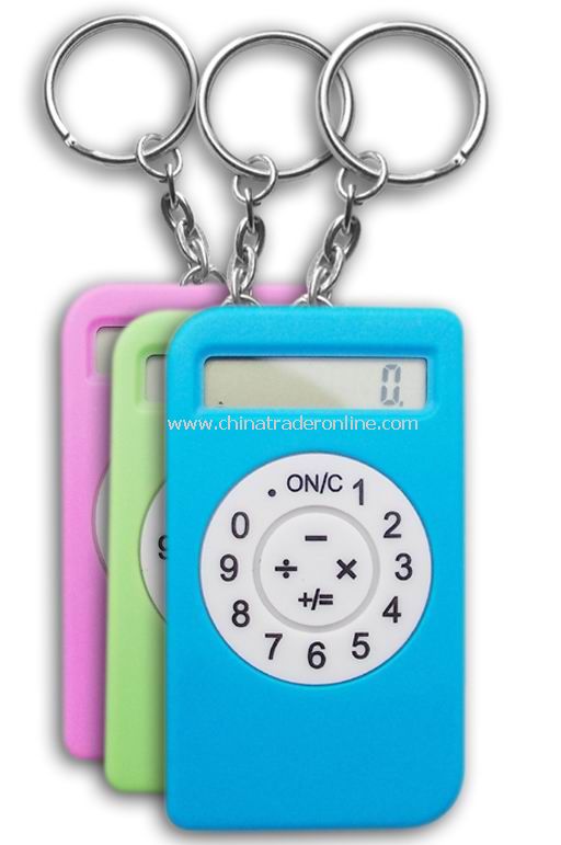 8 digits calculator with metal key chain