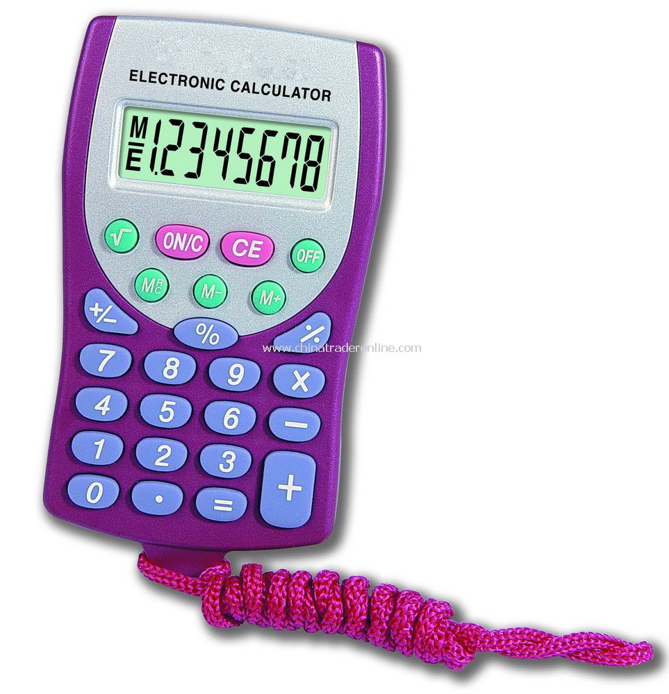 Handheld Calculator with Cord