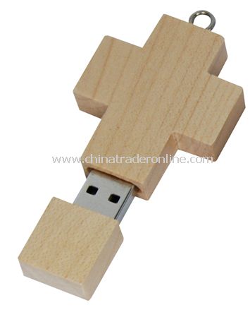 Cross Wood USB Flash Disk