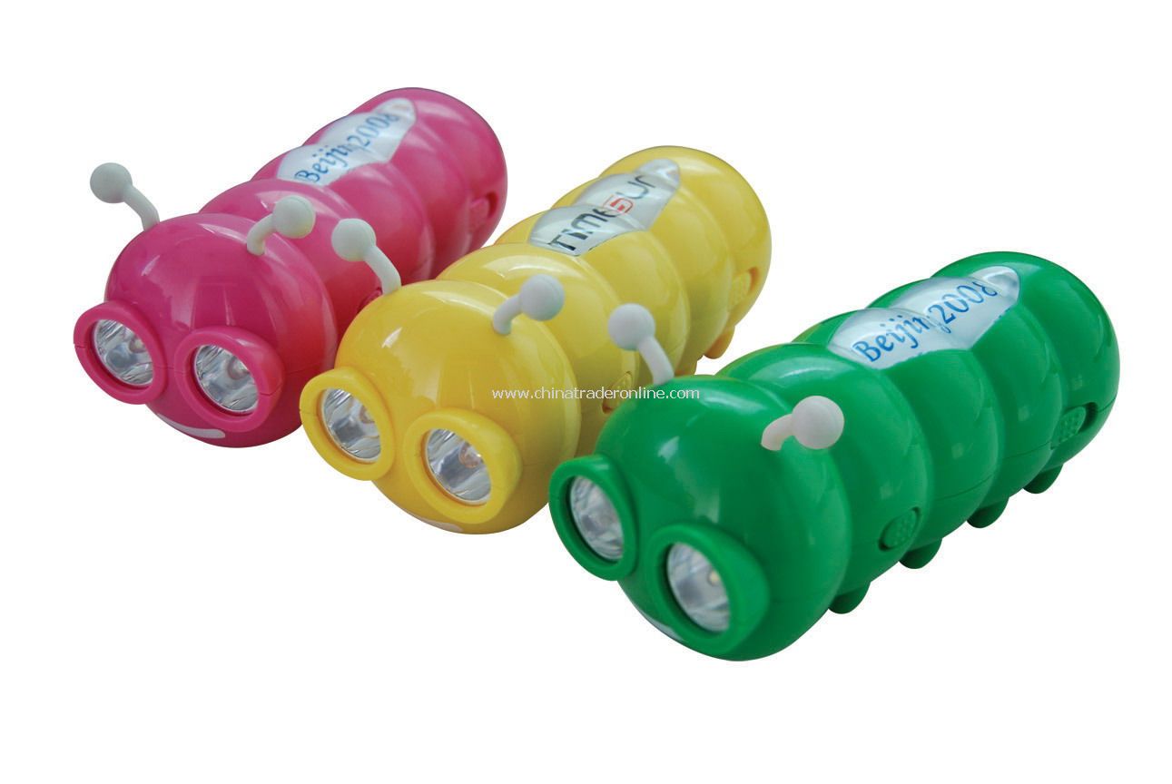 Caterpillar-shaped Hand-pressed Flashlight from China