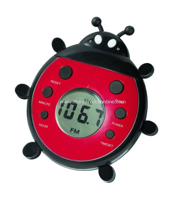 Waterproof Shower FM Radio with Clock from China