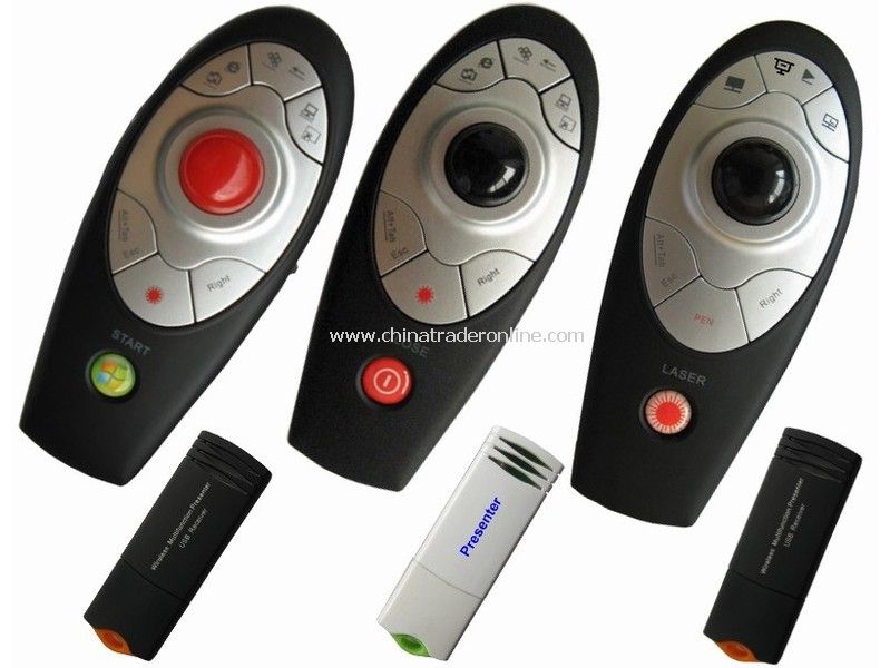 Usb Samrt Wireless Pc Presenter with Track-Ball Mouse Function