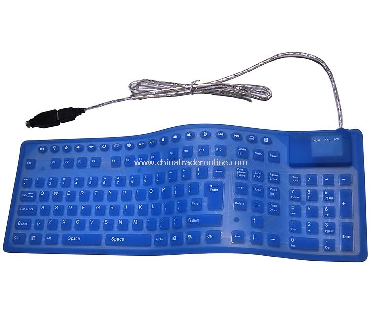 Wired Flexible & Silicon Waterproof Keyboard from China