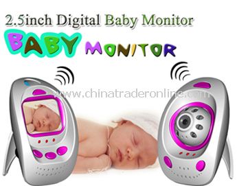 2.4GHz Wireless 2.5 Digital Baby Monitor with 1PCS Wireless Baby Camera from China