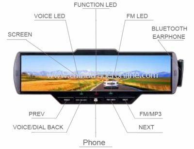 Bluetooth Handsfree Car Mirror from China