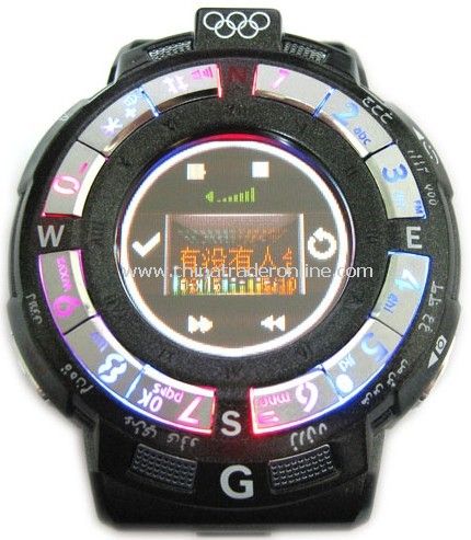 Tri Band Touch Screen Mobile Phone Watch with Bluetooth + Camera