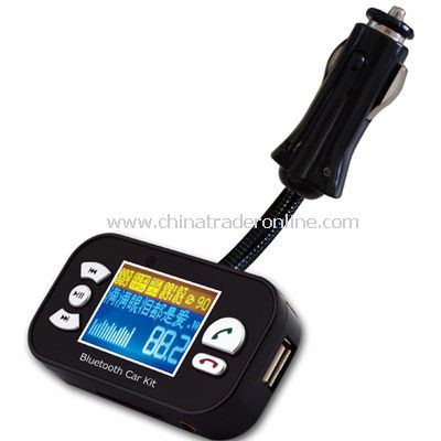 Bluetooth Handsfree Car Kit with FM Transmitter, Support Bluetooth A2DP