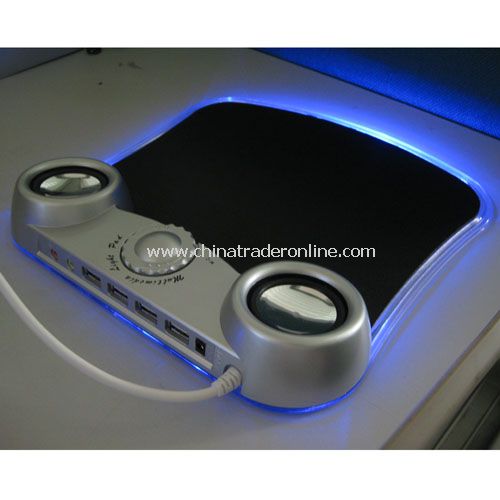 USB Mouse Pad with Mini Stereo Speaker