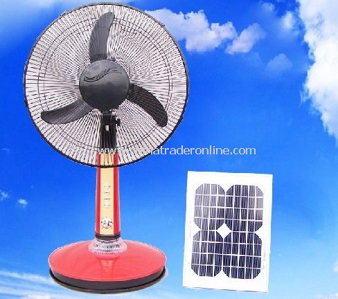 Solar Stand Fan with LED Light from China