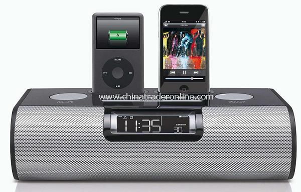 Dual Dock Alarm Clock Radio for iPod and iPhone from China