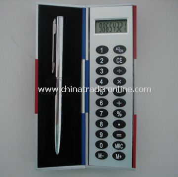 Black Magic Calculator Box with Metal Pen