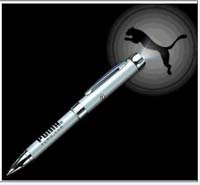 LED torch pen with projector logo for promotions