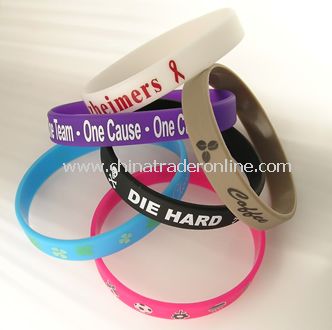 Silicone Rubber Wristband/Bracelet from China