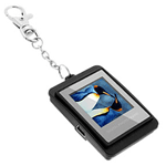 Black Digital Photo Keychain & Keyring - 1.5 inch