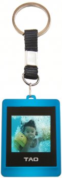 Digital Photo Keychain & Keyring - Blue 1.5 inch from China