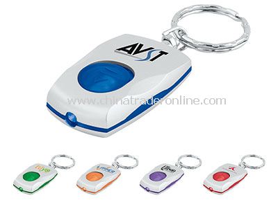 Sliding Button LED Keychain Light