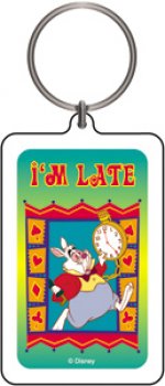 Alice in Wonderland Rabbit Keychain & Keyring