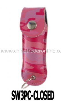 Streetwise Pepper Spray Keychain W/ Pink Camouflage Holster from China