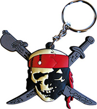 Pirates of the Caribbean Skull Keychain & Keyring