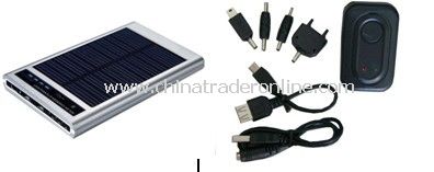 Solar & USB Powered Charger w. Flashlight for Cell Phone MP3 PDA Camera from China