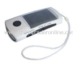 solar charger with torch and fm radio from China