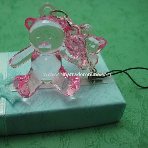 Crystal Bear Mobile Phone Charm