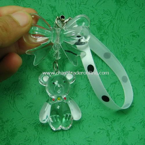 Crystal Bowtie Bear Mobile Phone Charms from China