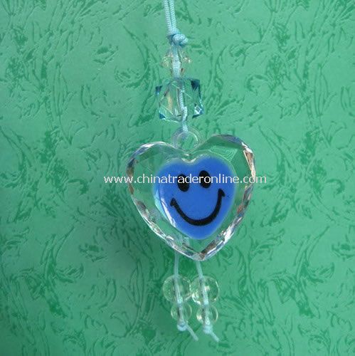 Crystal Heart Shaped Mobile Phone Charm from China