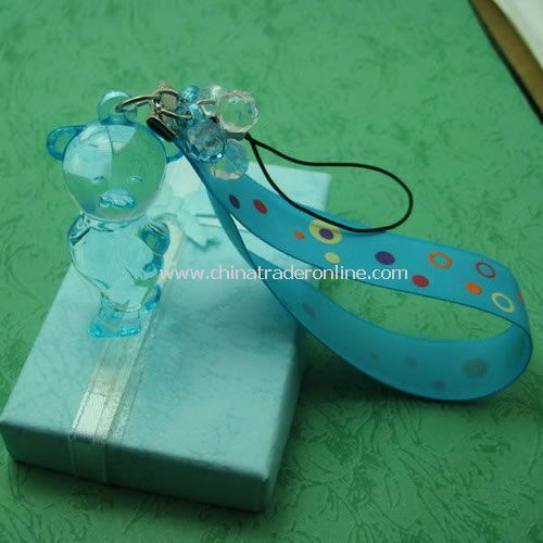 Satin Crystal Bear Cell Phone Charm-Promotion Gifts from China